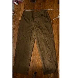 Talbots Taupe Brown Size 8 Silk Blend Pants Trousers